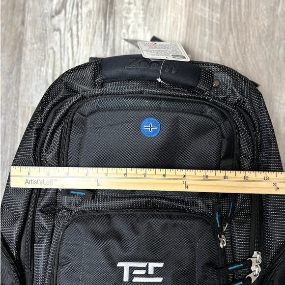 Zoom NWT Tech Black Laptop Backpack Multi-Pocket Travel Bag | TEC Group Logo main image 9